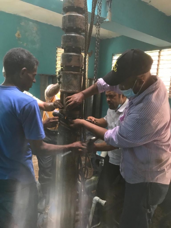 CORAMOM restablece servicio de agua en Maimón