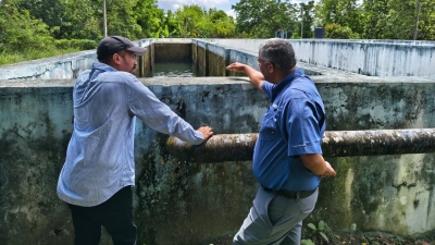 Director General de CORAMON realiza levantamiento técnico en la Planta de Tratamiento Múltiple de Los Arroces